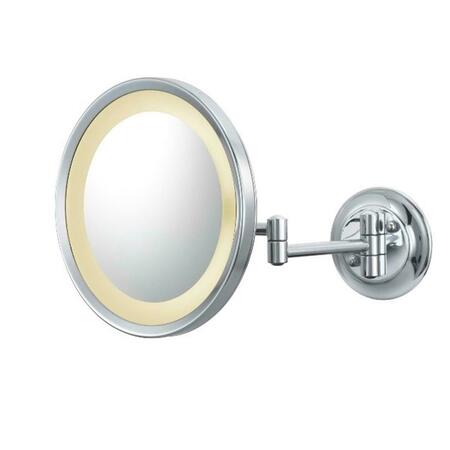 APTATIONS Single Sided Square Led Magnified Makeup Wall Mirror, Italian Bronze 944-35-15HW